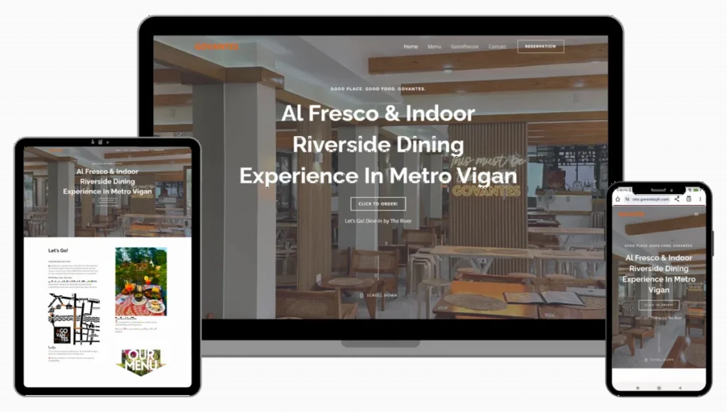 Govantes Bistro food ordering website